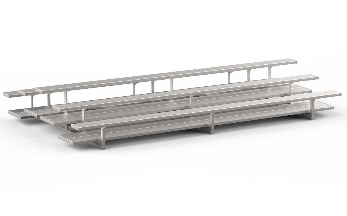 3 ROW TIERED BACKTOBACK "PREFERRED" BLEACHERS